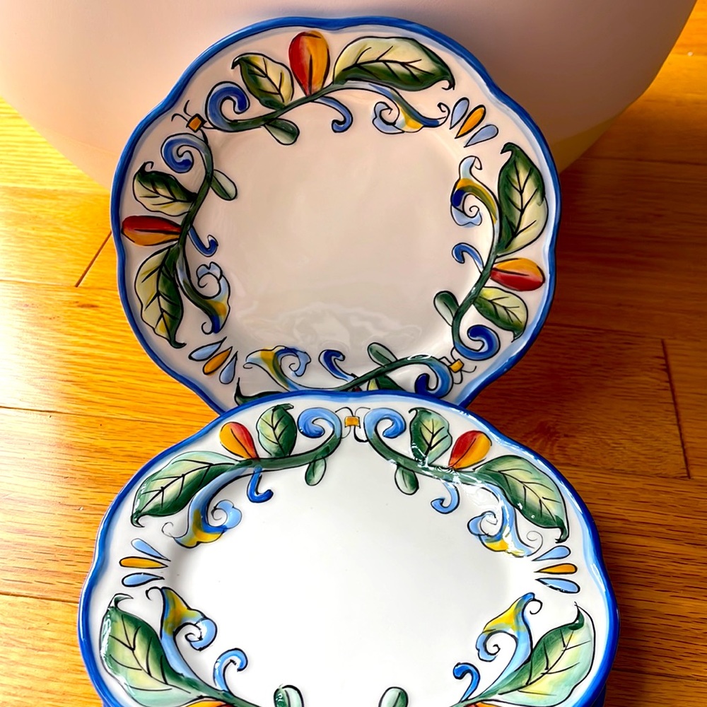 - Fitz and Floyd bundle of three small plates excellent condition
